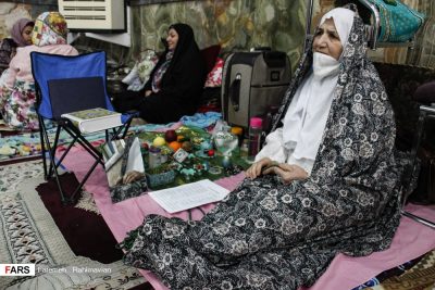 مراسم الاعتكاف المعنوية بمشارکة النساء في مساجد مدینة الأهواز