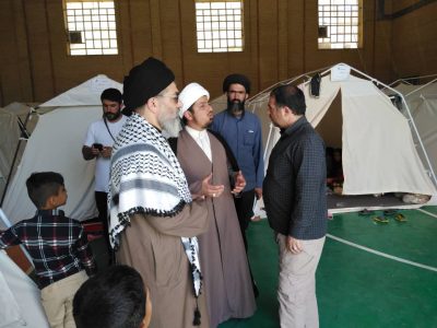 السید هاشم الحیدري يتفقد مخيمات المتضررين