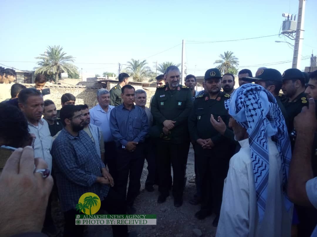 رئيس منظمة تعبئة المستضعفين يتفقد المناطق المنكوبة بالسيول في خوزستان
