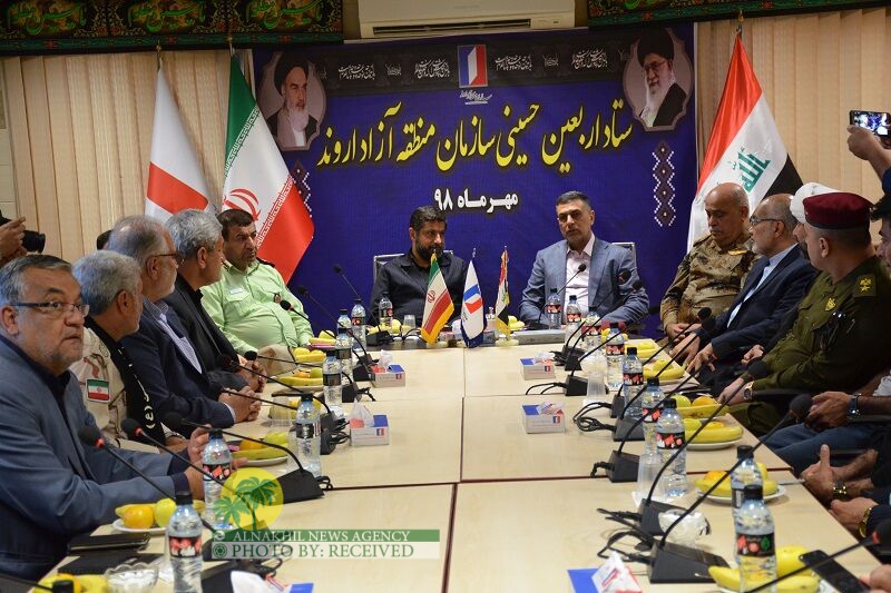 محافظا خوزستان والبصرة يجتمعان على الحدود  بهدف تعزيز التنسيق حول توافد زوار الأربعين