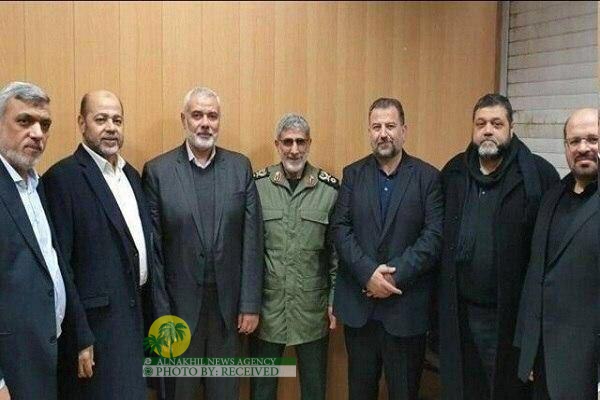 اللواء قاءاني يجتمع الآن مع قادة فصائل المقاومة الاسلامية الفلسطينية