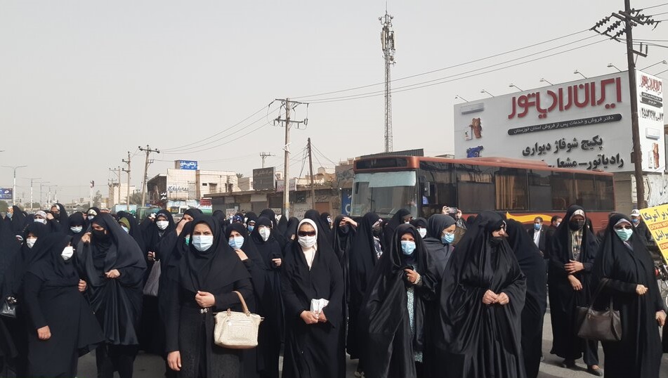مسيرات شعبية في الاهواز تندد بتحالف العدوان السعودي ضد اليمن + صور