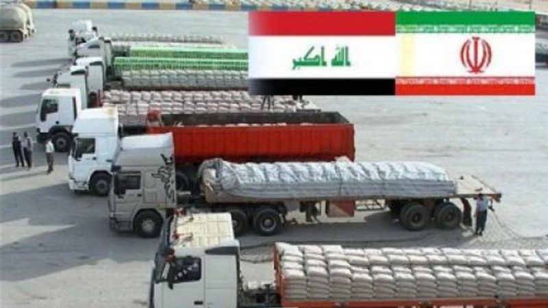 صادرات البضائع غیر النفطیة الی العراق عبر منفذ جذابة الحدودي، تسجل نموا ملحوضا