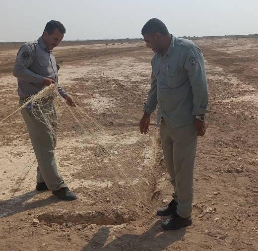 تدمير فخاخ لصید الطيور في خوزستان