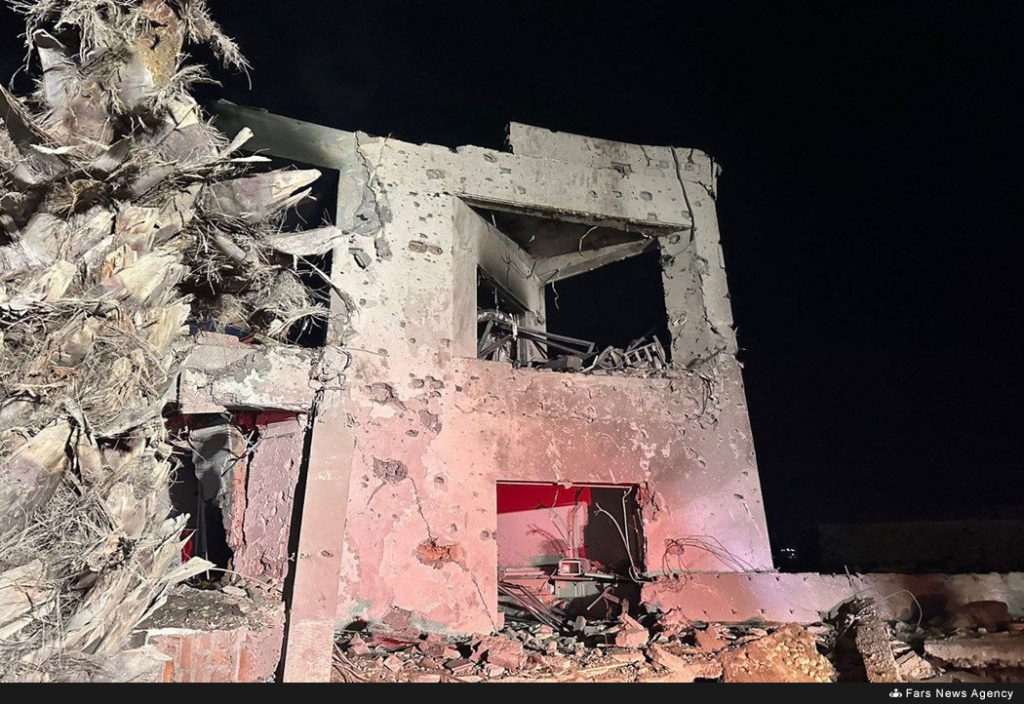 اماكن سقوط صواريخ الحرس الثوري على مقر الموساد في اربيل