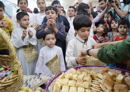 اطفال الاهواز و عوائلهم یحتفلون بالقرقیعان