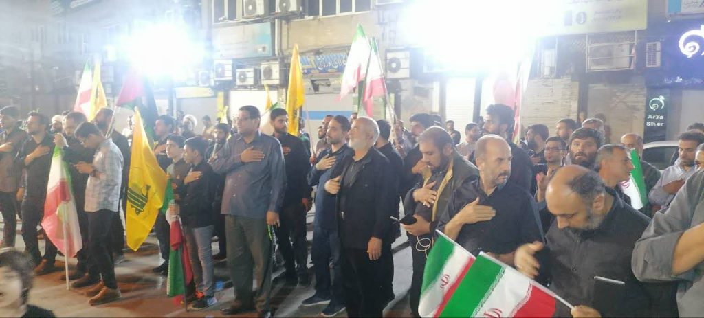 أهالي الاهواز، يجتمعون لادانة اعتداء الكيان الصهيوني على القنصلية الايرانية بسوريا+صور