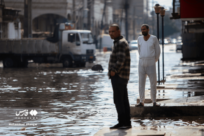 نقاط طفح الصرف الصحي في شوارع الأهواز تهدد المدينة مع اقتراب موسم الأمطار
